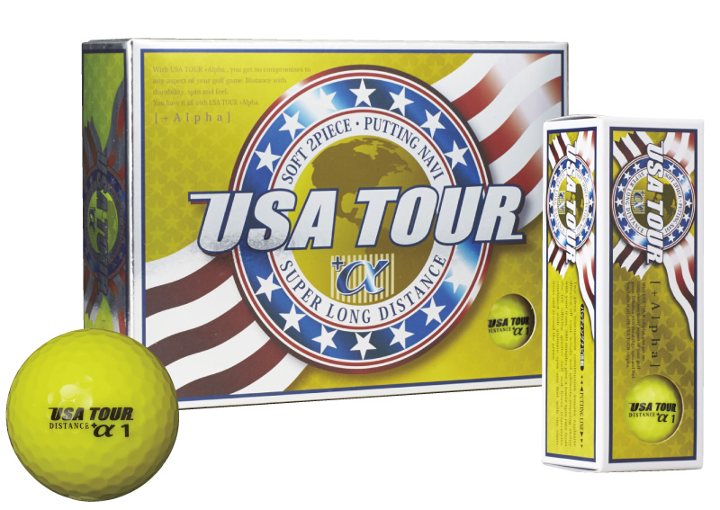 USA TOUR DISTANCE+α 12P YELLOW 朝日ゴルフ株式会社
